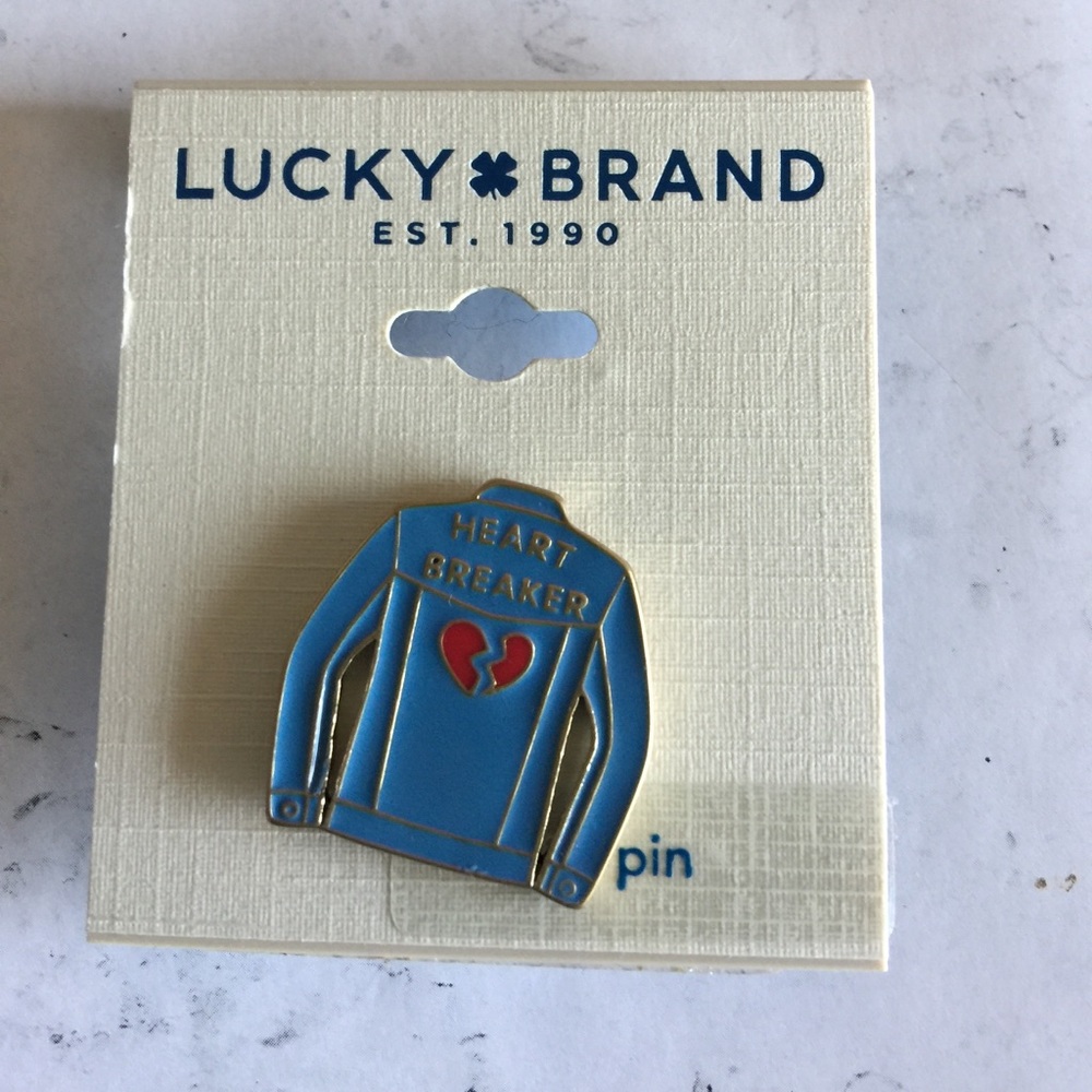 Heart Breaker  enamel Lucky Brand pin